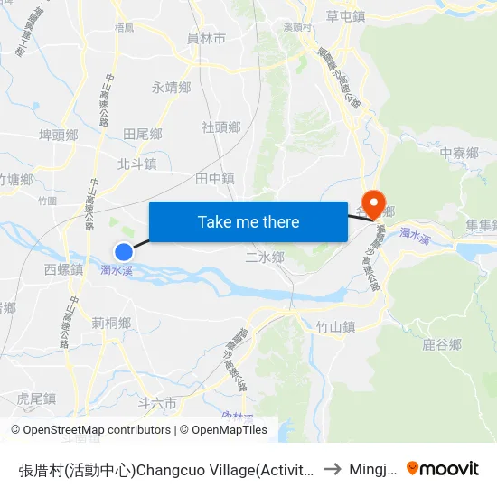 張厝村(活動中心)Changcuo Village(Activity Center) to Mingjian map