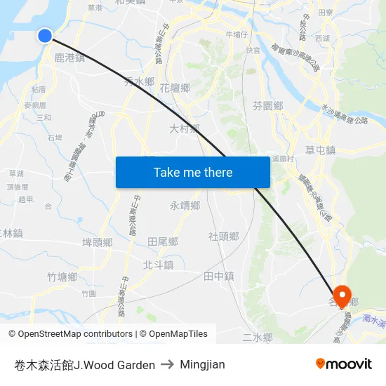 卷木森活館J.Wood Garden to Mingjian map