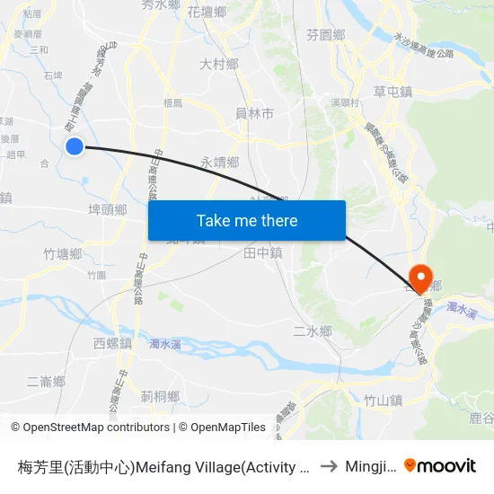 梅芳里(活動中心)Meifang Village(Activity Center) to Mingjian map