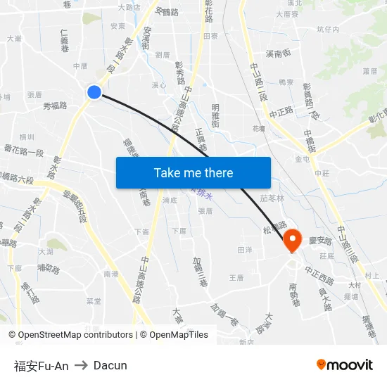 Fu-An to Dacun map