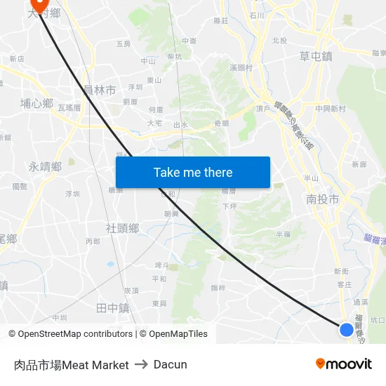 肉品市場Meat Market to Dacun map
