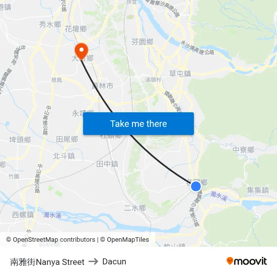 南雅街Nanya Street to Dacun map