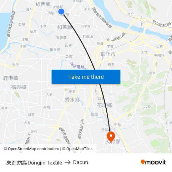 東進紡織Dongjin Textile to Dacun map