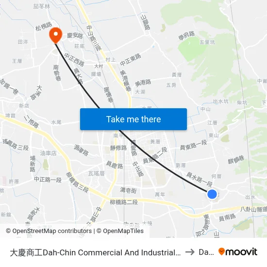 Dah-Chin Commercial And Industrial Vocational High School to Dacun map