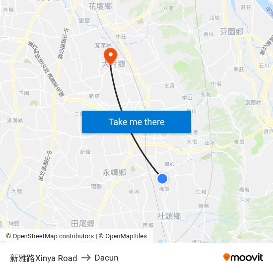 Xinya Road to Dacun map