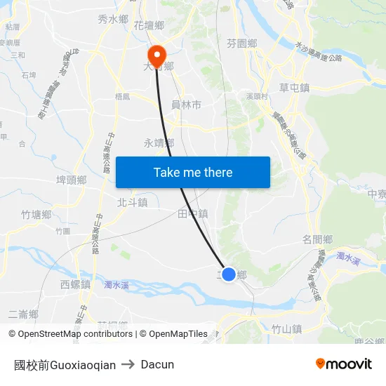 國校前Guoxiaoqian to Dacun map