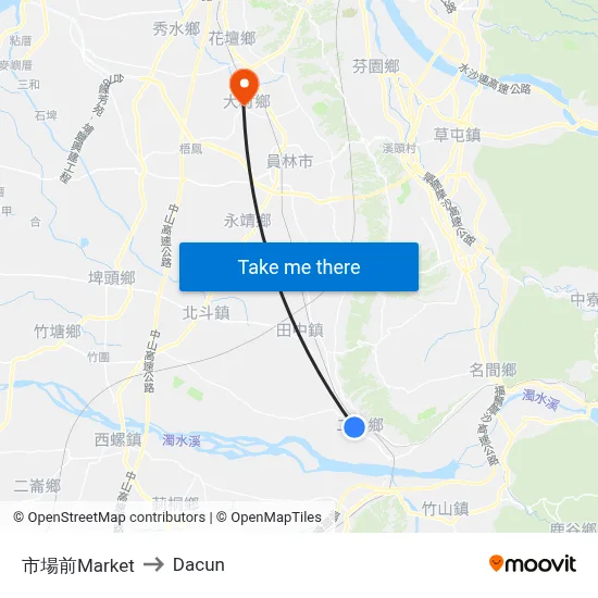 市場前Market to Dacun map