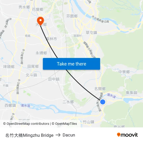 名竹大橋Mingzhu Bridge to Dacun map