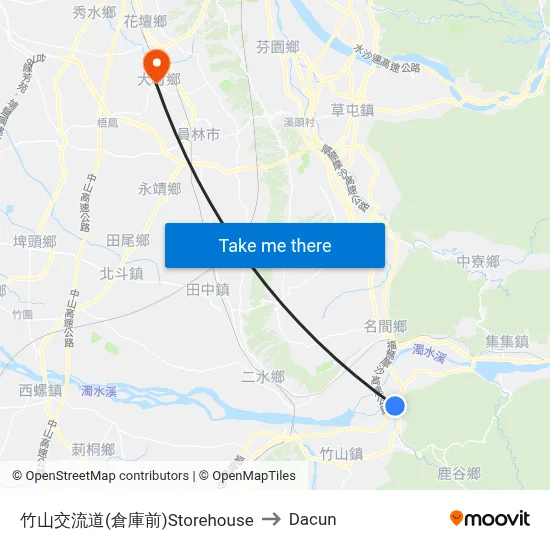 Storehouse to Dacun map