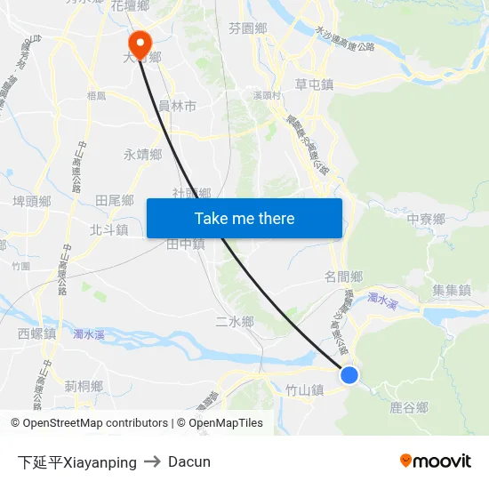 下延平Xiayanping to Dacun map