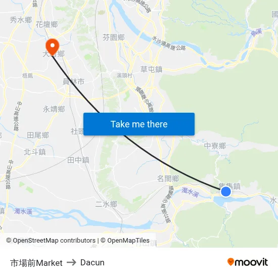 市場前Market to Dacun map
