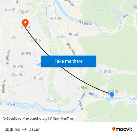 Jiji to Dacun map