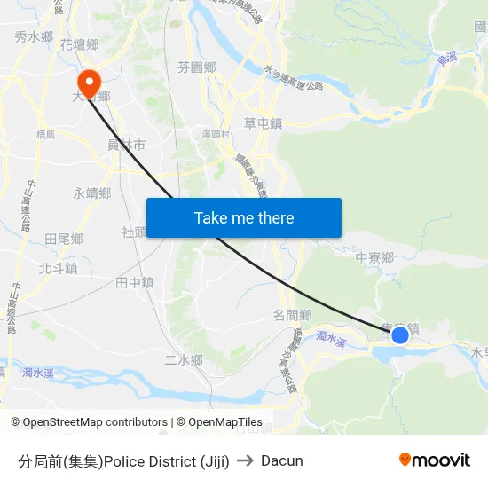 Police District (Jiji) to Dacun map