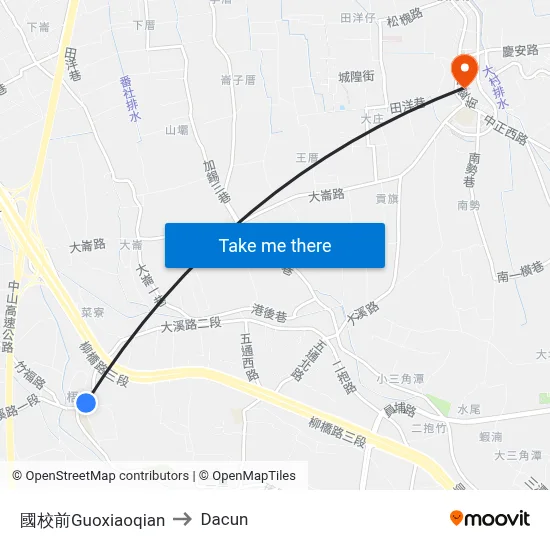 In Front of Public School to Dacun map