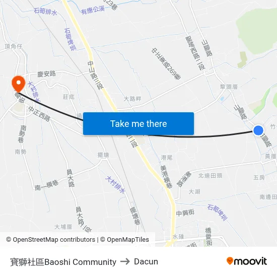 寶獅社區Baoshi Community to Dacun map