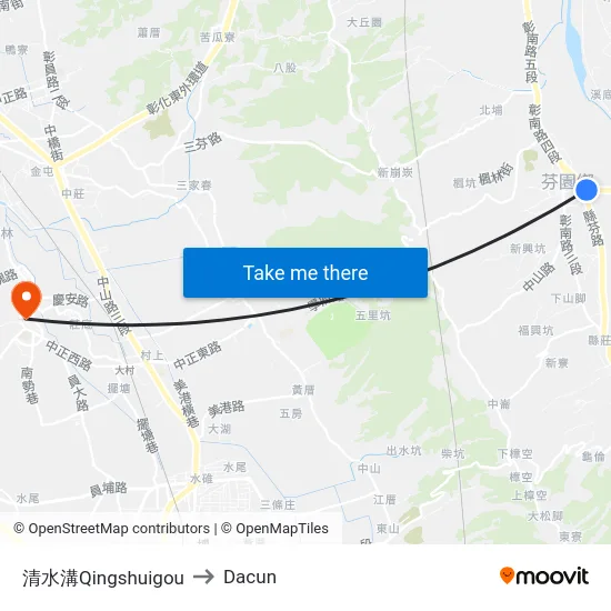 清水溝Qingshuigou to Dacun map