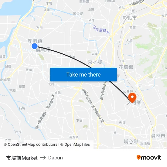 市場前Market to Dacun map