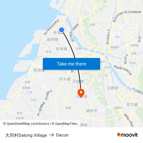 大同村Datong Village to Dacun map