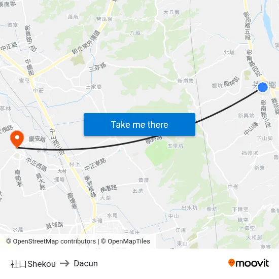 社口Shekou to Dacun map