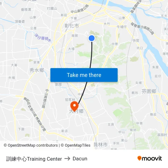 訓練中心Training Center to Dacun map