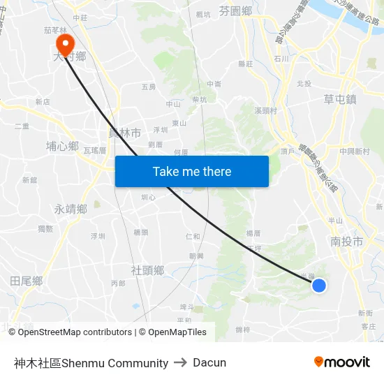 神木社區Shenmu Community to Dacun map