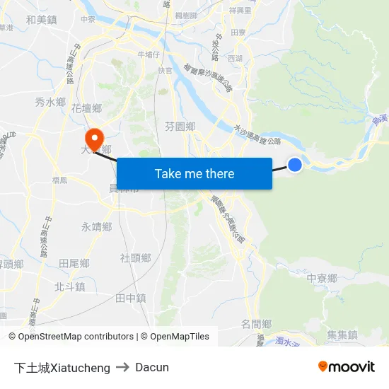 下土城Xiatucheng to Dacun map