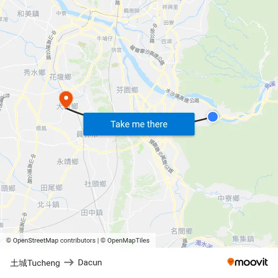 土城Tucheng to Dacun map