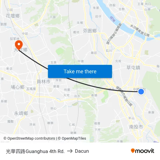 光華四路Guanghua 4th Rd. to Dacun map