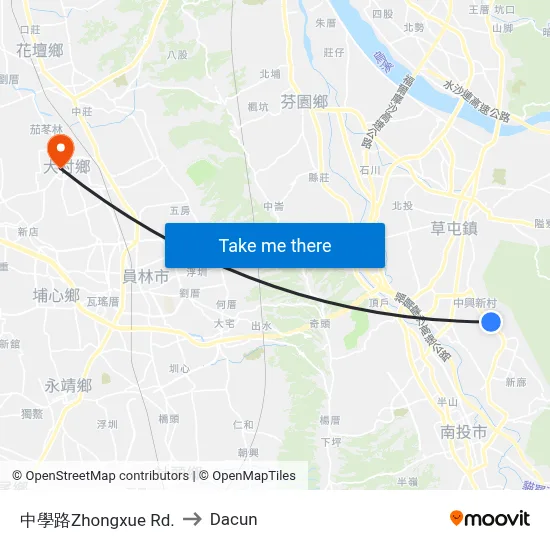 Zhongxue Rd. to Dacun map