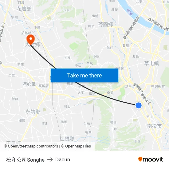 松和公司Songhe to Dacun map
