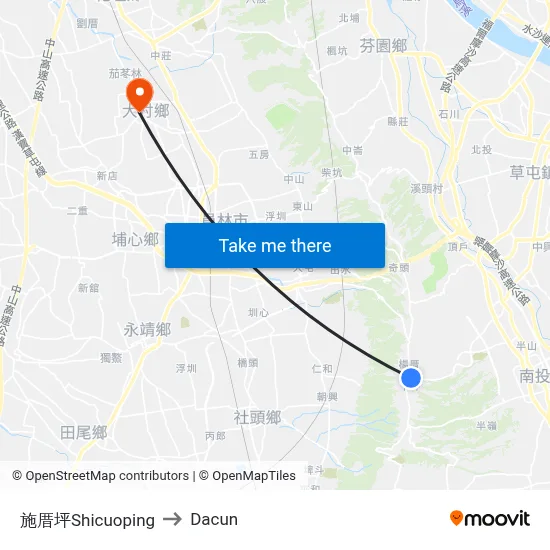 施厝坪Shicuoping to Dacun map