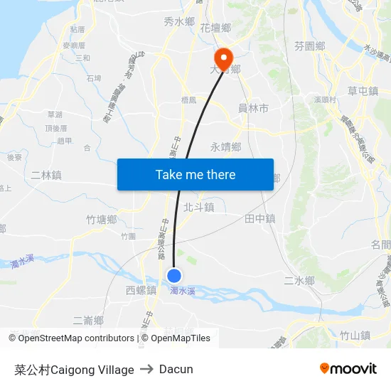 菜公村Caigong Village to Dacun map