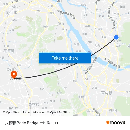 八德橋Bade Bridge to Dacun map
