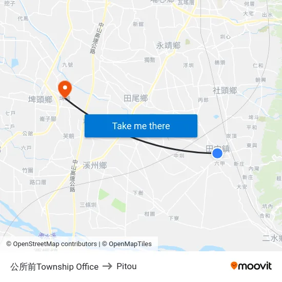 公所前Township  Office to Pitou map