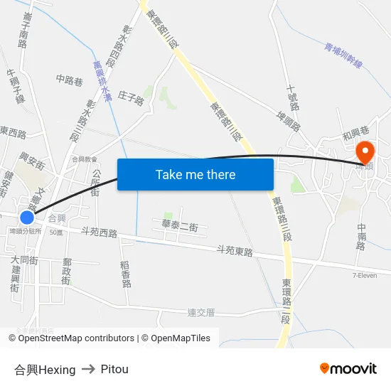 合興Hexing to Pitou map