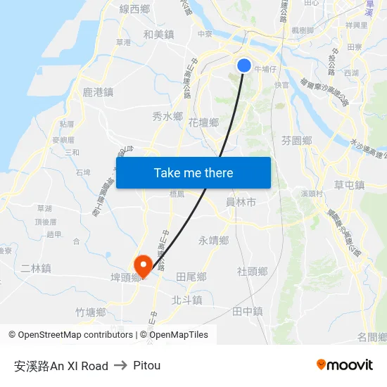 安溪路An XI Road to Pitou map