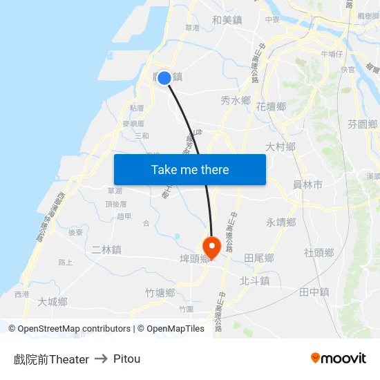 戲院前Theater to Pitou map
