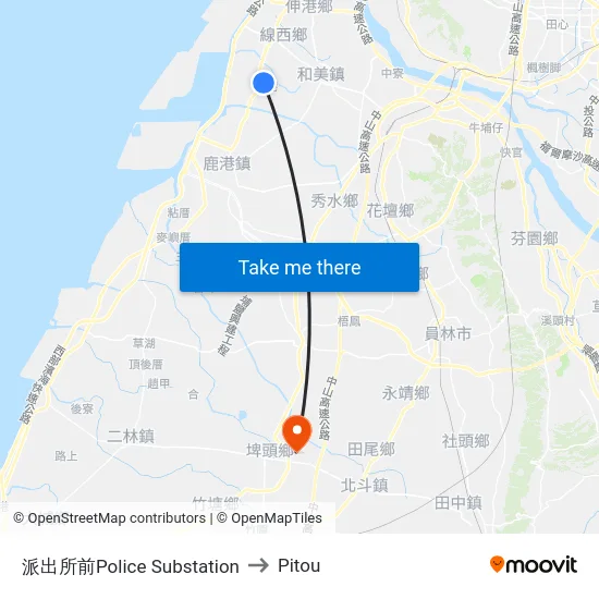 派出所前Police Substation to Pitou map