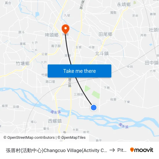 張厝村(活動中心)Changcuo Village(Activity Center) to Pitou map