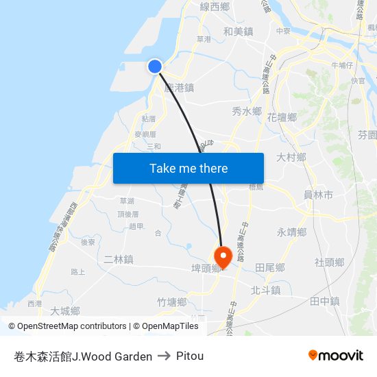 卷木森活館J.Wood Garden to Pitou map