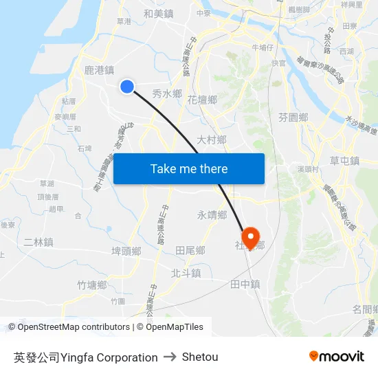 英發公司Yingfa Corporation to Shetou map