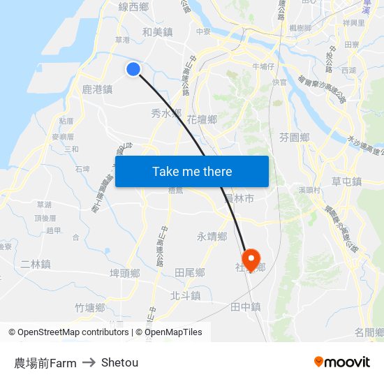 農場前Farm to Shetou map