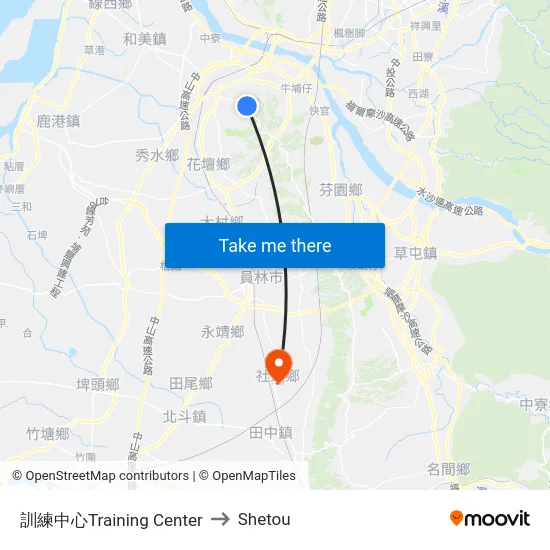 訓練中心Training Center to Shetou map