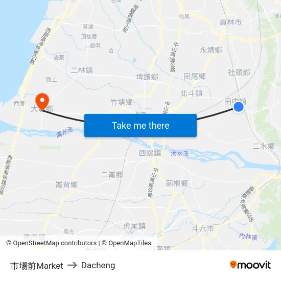 市場前Market to Dacheng map