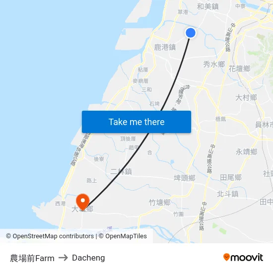 農場前Farm to Dacheng map