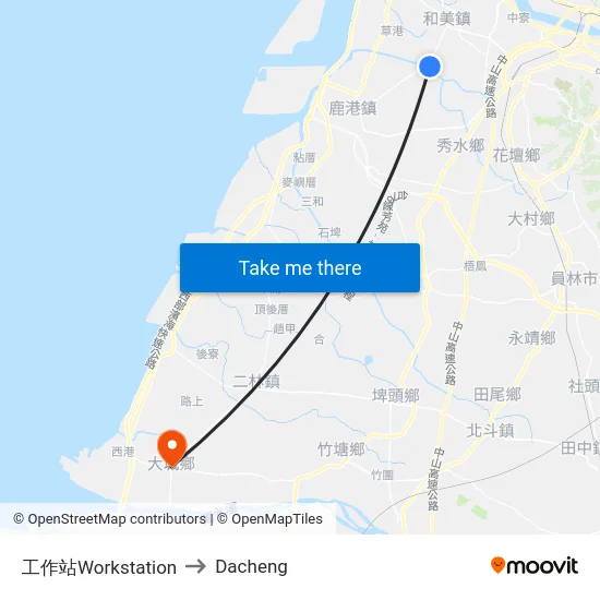 Workstation to Dacheng map