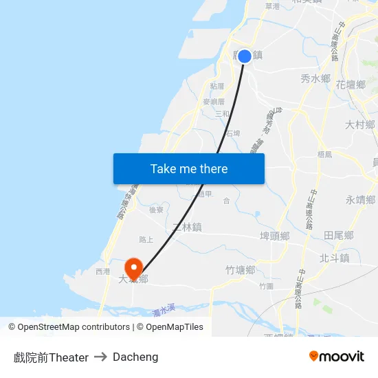 戲院前Theater to Dacheng map