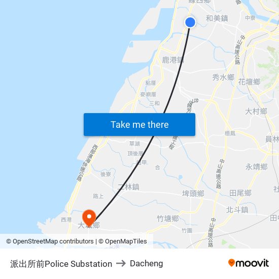 派出所前Police Substation to Dacheng map
