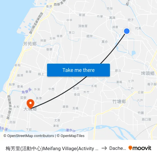 梅芳里(活動中心)Meifang Village(Activity Center) to Dacheng map