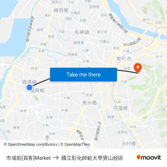 市場前[員客]Market to 國立彰化師範大學寶山校區 map